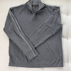 Charcoal Zip-Up Sweater for Men